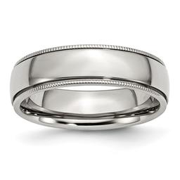 Mens Gentlemen's Classics(tm) 6mm Grooved & Beaded Band