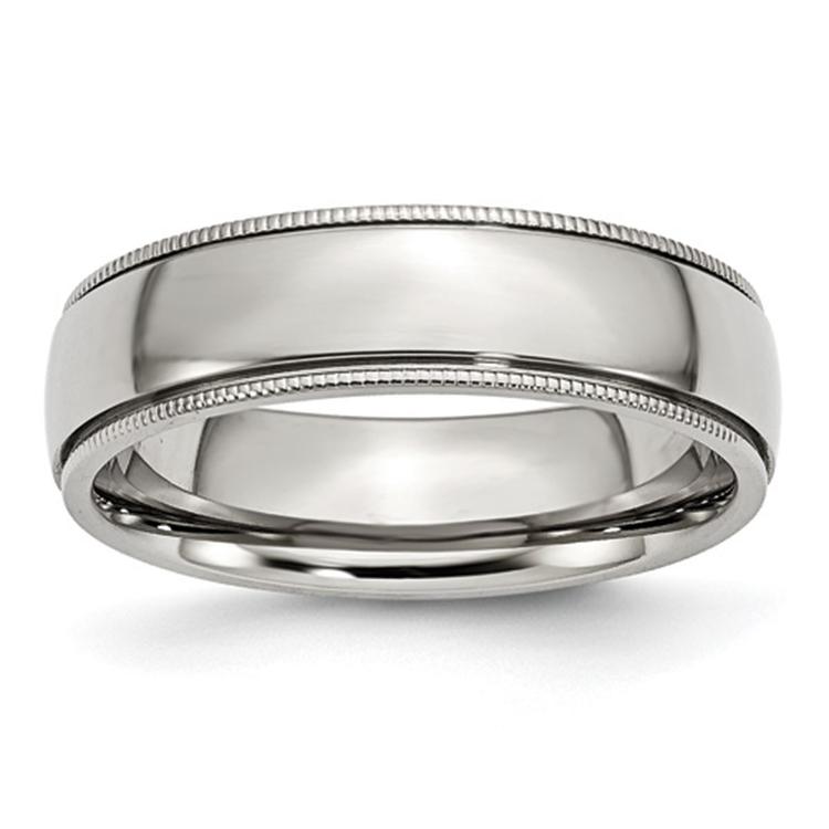 Mens Gentlemen's Classics(tm) 6mm Grooved & Beaded Band