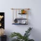 9th & Pike&#174; Gold Metal and Black Wood Hanging Wall Shelf - image 2