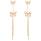 Jessica Simpson Yellow Gold Butterfly Dangle Earrings - image 2