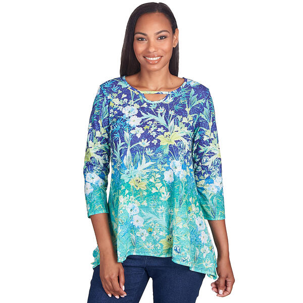 Womens Ruby Rd. Must Haves III Knit Garden Ombre Top - image 