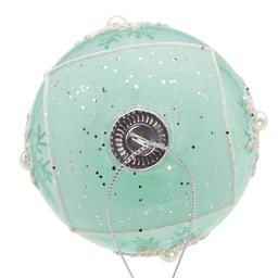 Kurt Adler Glass Teal Snowflake 6pc. Ball Ornament Set
