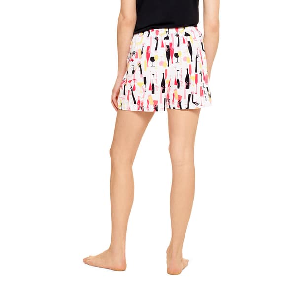 Womens HUE&#174; Raise Your Glass Boxer Pajama Shorts