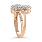Haus of Brilliance Rose Gold Plated 1/2ctw. Diamond Bypass Ring - image 4