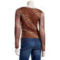 Juniors Madden Girl Long Sleeve Mesh Tiger Print Top - image 3
