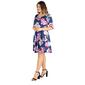 Plus Size 24/7 Comfort Apparel Knee Length Floral A-Line Dress - image 3