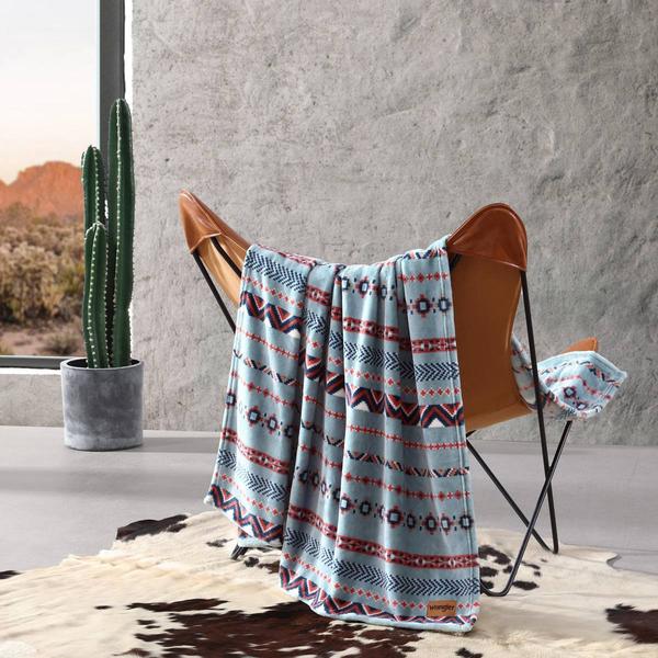Wrangler Diamond Trail Plush-Fleece Reversible Throw