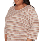 Plus Size Alfred Dunner Spice Market Splice Stripe Ruched Blouse - image 5