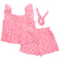 Girls &#40;4-6x&#41; BTween&#40;R&#41; Geometric Ruffle Top & Ruffle Waist Shorts - image 1