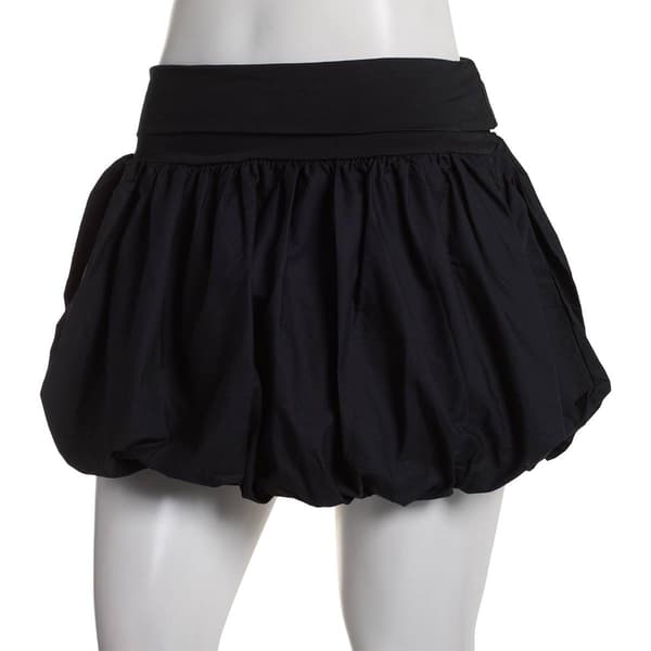 Juniors Derek Heart Fold Over Waist Mini Bubble Skirt