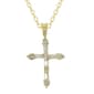 Gold Plated Baguette & Cubic Zirconia Cross Necklace - image 1