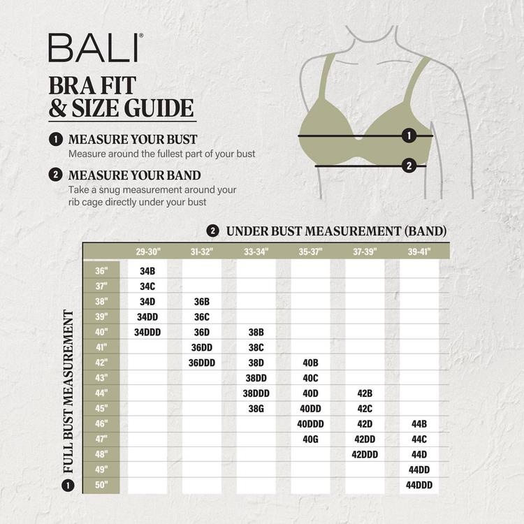 Womens Bali Flawless Fit Underwire