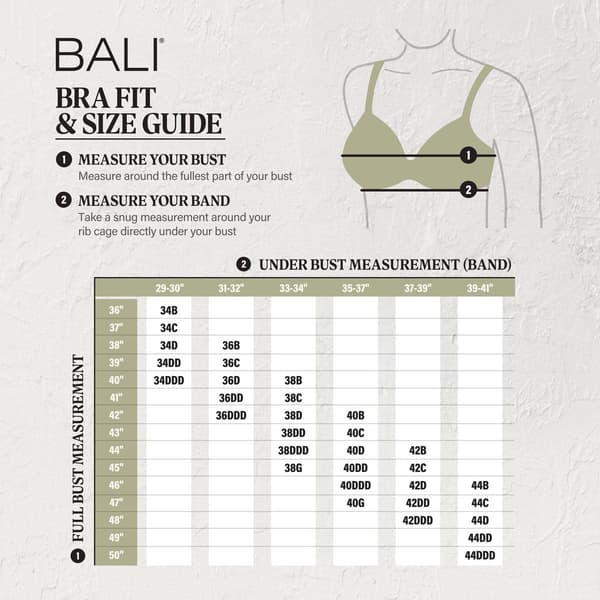 Womens Bali Flawless Fit Underwire