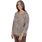 Womens Alfred Dunner Luxe Be A Lady Ribbed Leopard Blouse - image 3