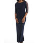 Womens SLNY 3/4 Embellished Sleeve Gown - image 3