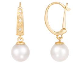 Splendid Pearls 14kt. Gold Akoya Pearl &amp; Diamond Earrings