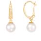 Splendid Pearls 14kt. Gold Akoya Pearl &amp; Diamond Earrings - image 1