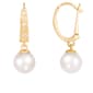 Splendid Pearls 14kt. Gold Akoya Pearl &amp; Diamond Earrings - image 1