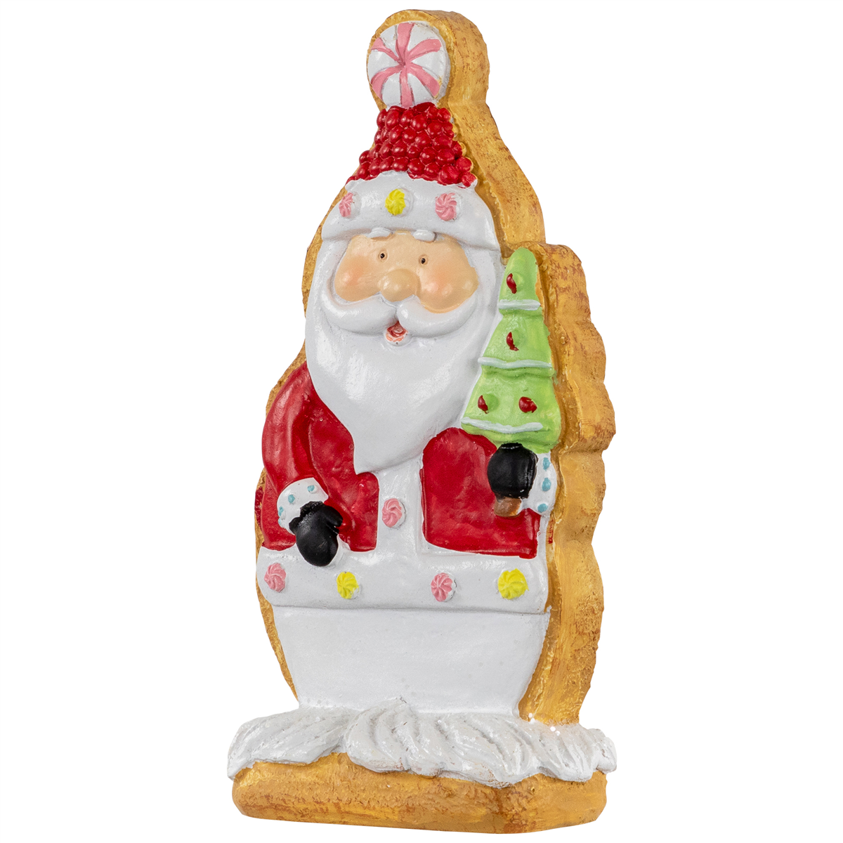 Northlight Gingerbread Santa with Tree Christmas Figurine