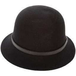 Womens Madd Hatter Gold Trim Cloche Hat