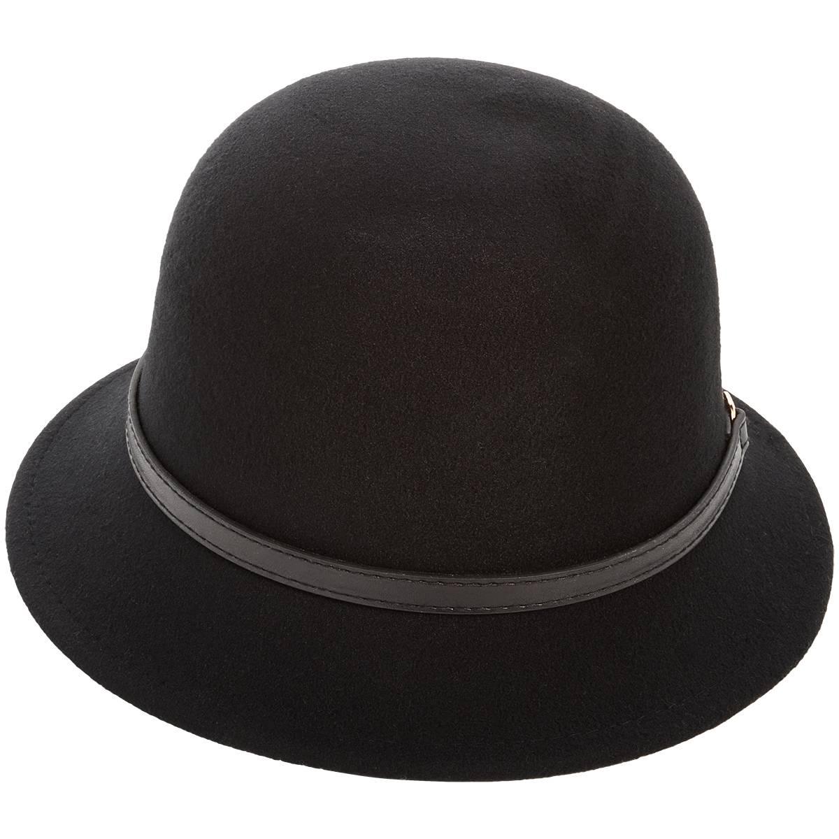 Womens Madd Hatter Gold Trim Cloche Hat