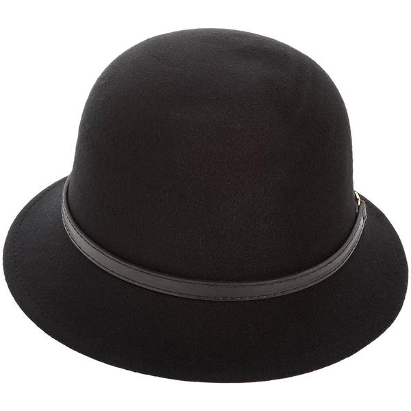 Womens Madd Hatter Gold Trim Cloche Hat - image 