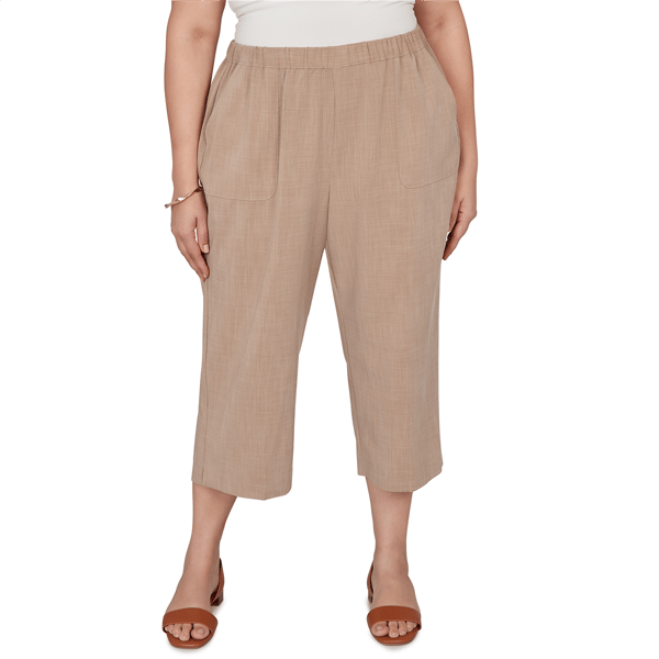 Plus Size Alfred Dunner Grand Bazaar Textured Pull On Capris