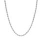 24n. Polished Sterling Silver Solid Rope Chain Necklace - image 1