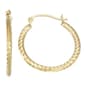 10kt. Yellow Gold 20mm Twisted Rope Hoop Earrings - image 1