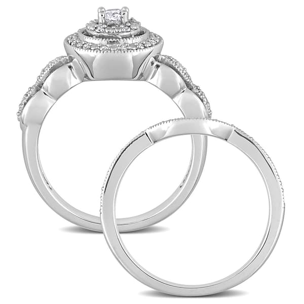 Diamond Classics™ 10kt. White Gold 1/4ctw. Diamond Bridal Set
