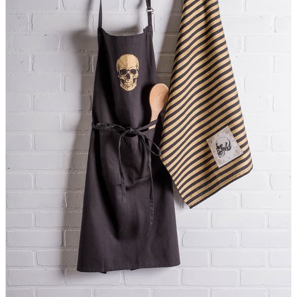 DII® Gold Skull Chef Apron