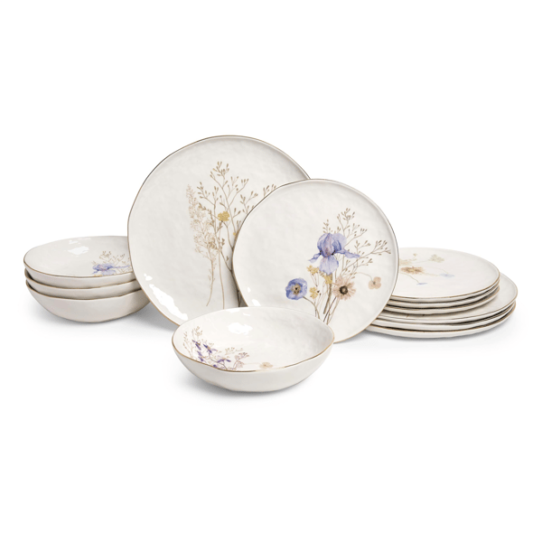 Sango Gansevoort Wildflower 12pc. Luxury Porcelain Dinnerware Set - image 