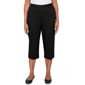 Petites Alfred Dunner Classics_S6 Solid Twill Button Hem Capri P - image 1
