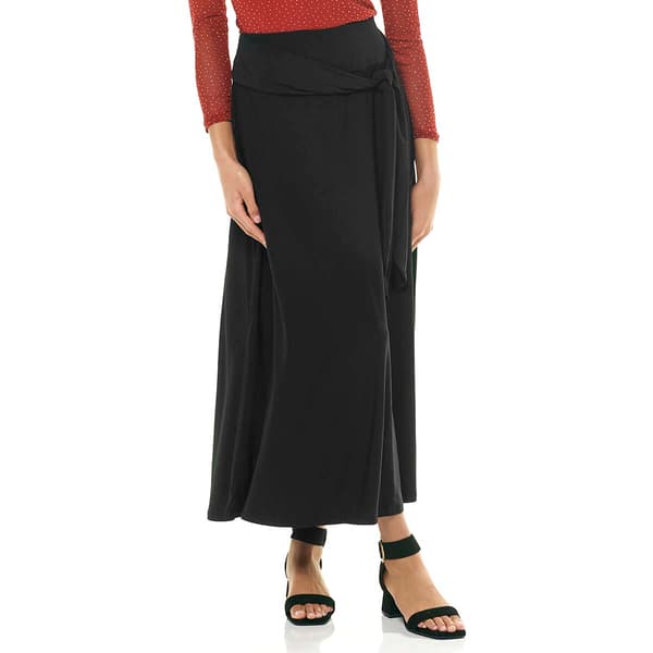 Womens NY Collection Pull-On Solid Maxi Skirt - image 