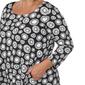 Plus Size White Mark Printed Geometric Circle Tunic - image 4