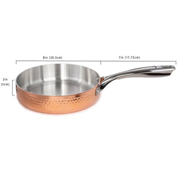 BergHOFF Vintage Tri-Ply Copper 8in. Deep Skillet