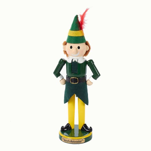 Kurt S. Adler 11in. Wooden Buddy the Elf Nutcracker - image 
