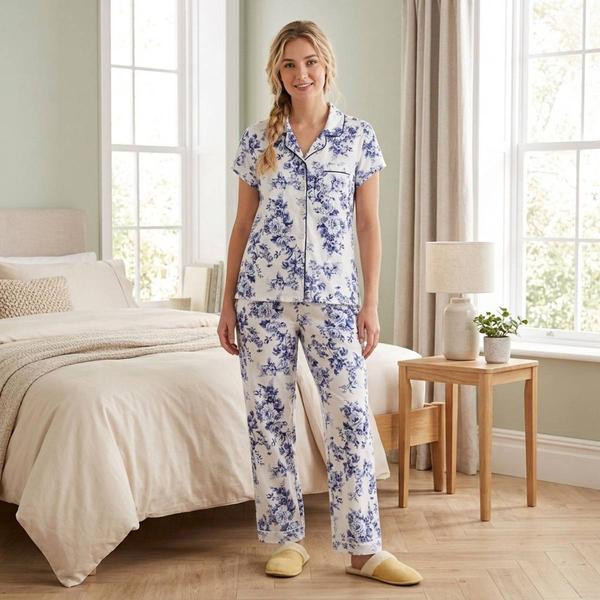 Womens Laura Ashley(R) Short Sleeve Floral Pajama Set - image 