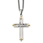 Mens Gentlemen's Classics&#40;tm&#41; Silver & Yellow Plated Cross Necklace - image 1