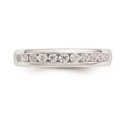 Pure Fire 14kt. White Gold Lab Grown 11-Stone Channel Band