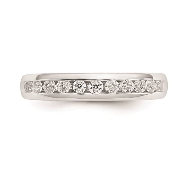 Pure Fire 14kt. White Gold Lab Grown 11-Stone Channel Band