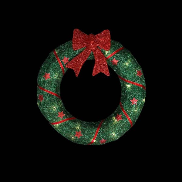 Northlight Seasonal 18in. Lighted Sisal Wreath