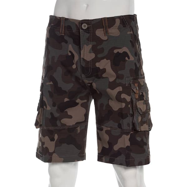 Mens Bass Creek Outfitters(R) Camo Stretch Ripstop Cargo Shorts - image 