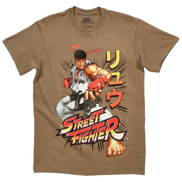 Young Mens Short Sleeve Street Fighter Graphic Tee - image 
