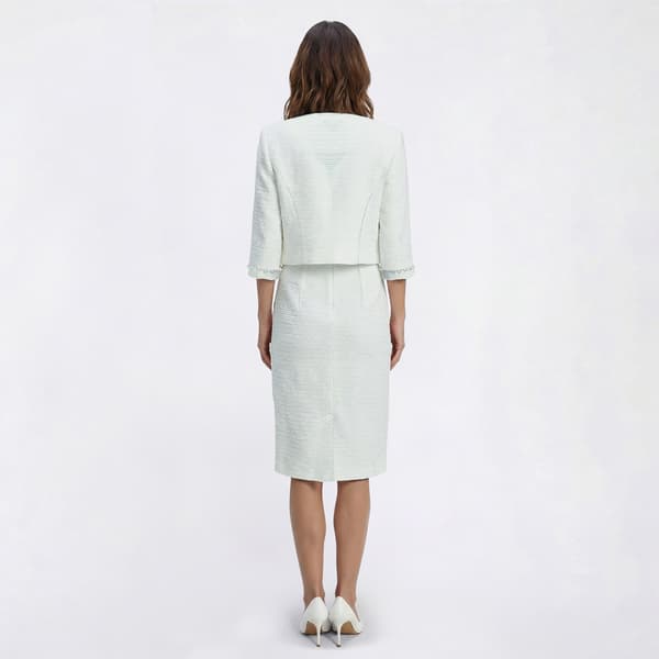 Womens Maya Brooke Pearl Trim Jacket Dress