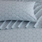 Freshfolds Turkish Cotton Blue Snowflake Flannel 4pc. Sheet Set - image 3