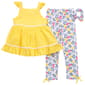 Girls (4-6x) Rare Editions 2pc. Eyelet Top w/ Floral Legging Set - image 1