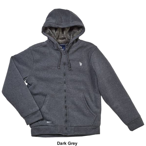 Mens U.S. Polo Assn.® Solid Sherpa Lined Hoodie