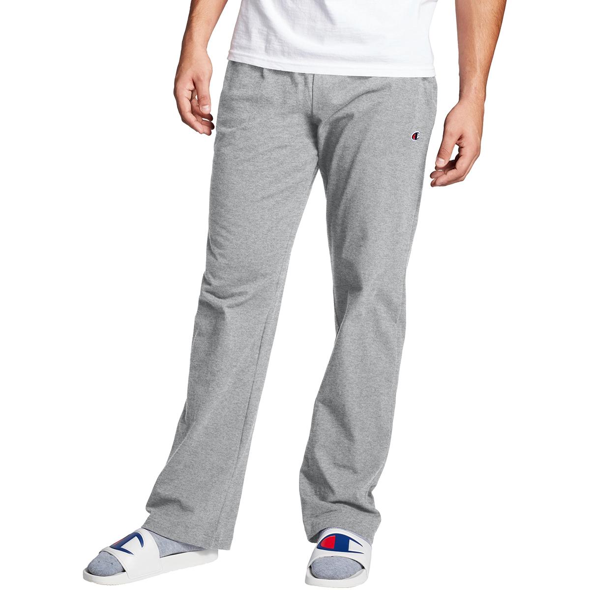 Mens Champion® Jersey Open Bottom Sweatpants