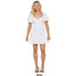 Juniors Trixxi Solid Linen Puff Sleeve Emma Tier Skater Dress - image 5